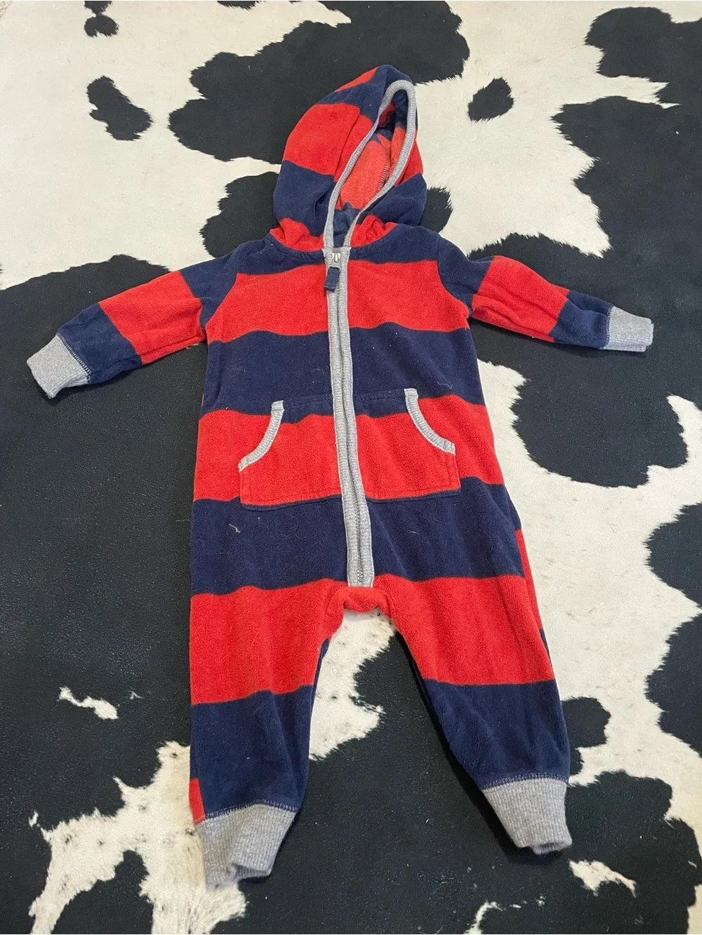 2/$12 Carters Stripped Jumpsuit with Raccoon